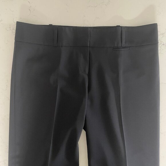 Boss Hugo Boss Tuliana2 Straight Leg Cuffed Virgin Wool Pants Navy Blue Sz 8 - Picture 2 of 12